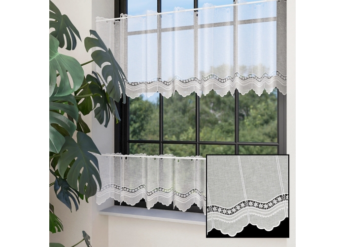 ZAZDROSTKA NATURAL APLIK 60cm, HAFT biel PANEL